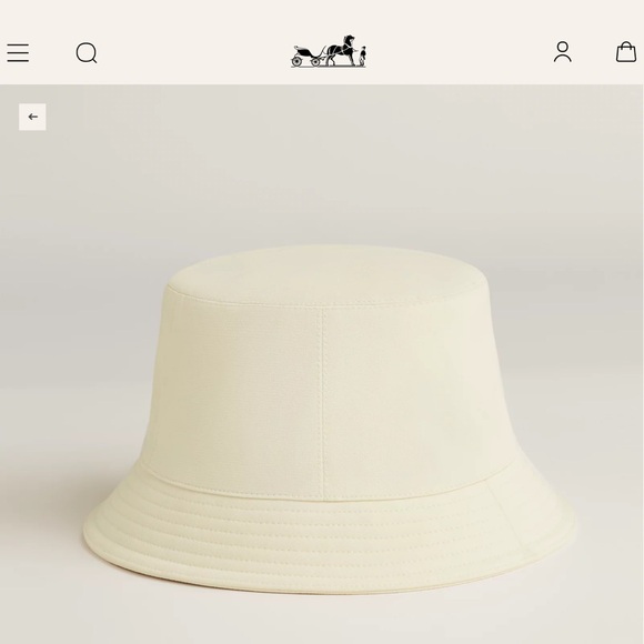 Hermes Calvi Milano bucket hat - Blanc Cassé - Picture 2 of 5